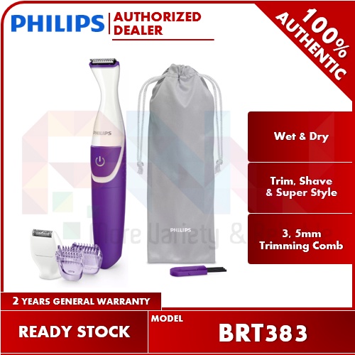 Philips BikiniGenie Bikini Trimmer BRT383 (BRT383/15) Shopee Malaysia