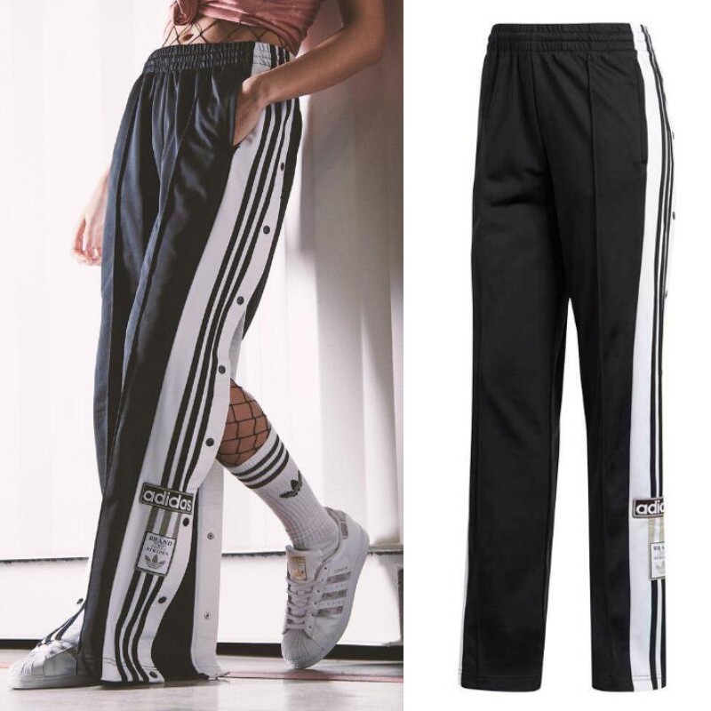 adidas pants with buttons on the side