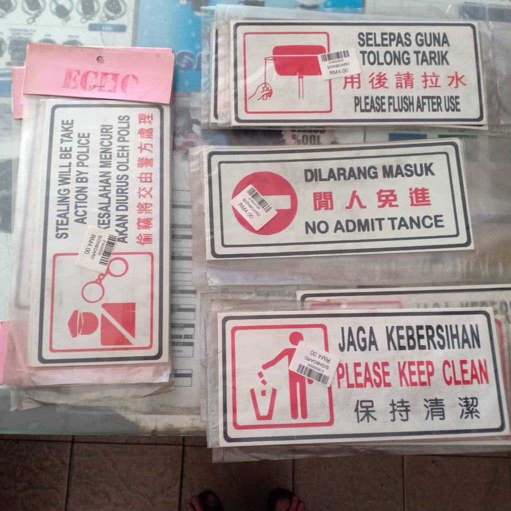 PLASTIC SIGN BOARD () Shopee Malaysia