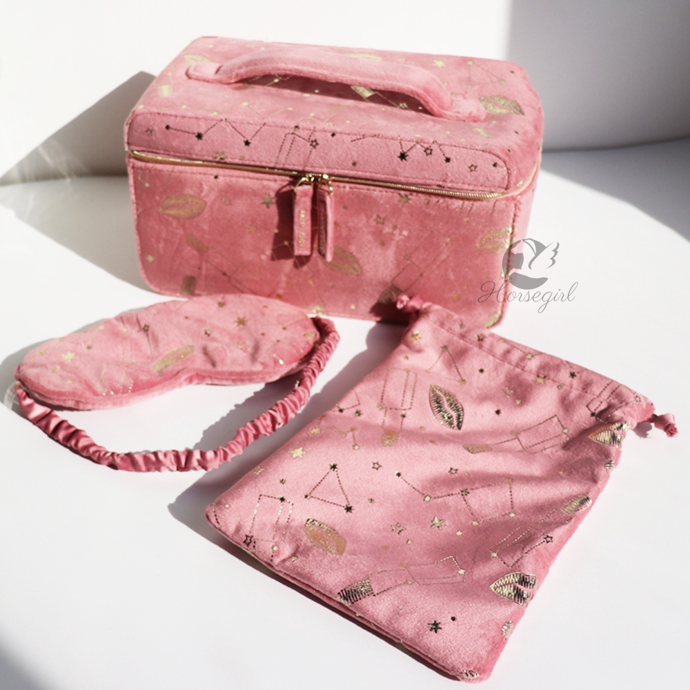pink velvet purse