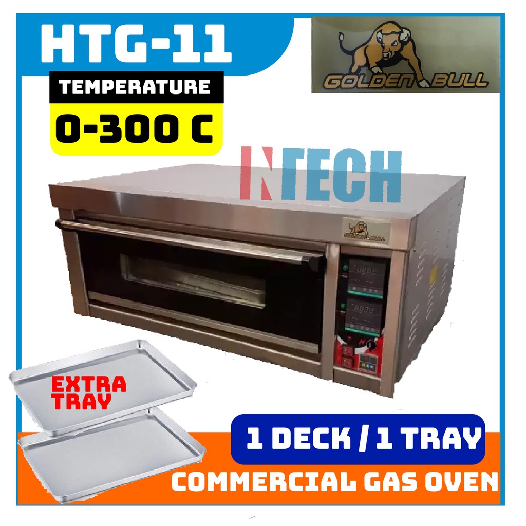 GOLDEN BULL HTG-11 COMMERCIAL GAS OVEN COMPLETE WITH 1 DECK AND 1 TRAY