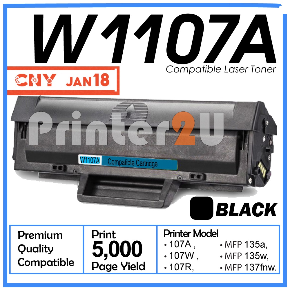 Compatible HP W1107A 107A Cartridge for HP 107W MFP 135a 135w 137fnw Laser Printer Toner | Shopee