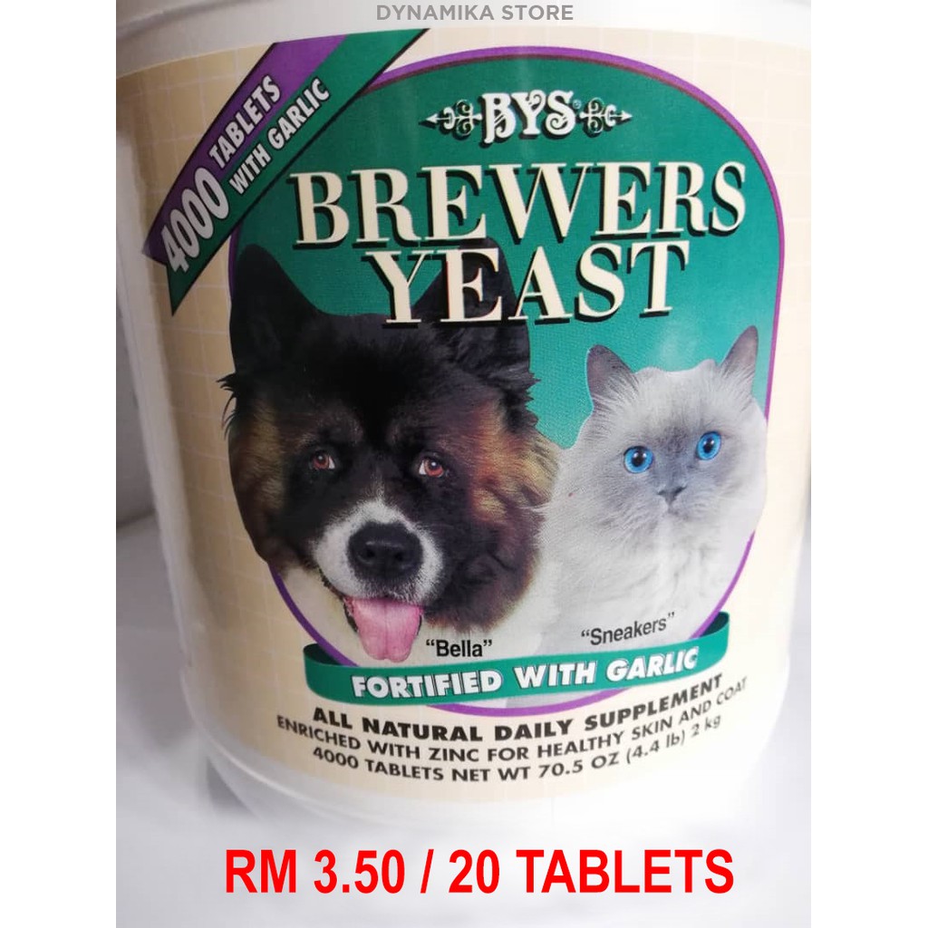 Brewers Yeast Supplement Mengelakkan Bulu Kucing Gugur 20 Tablets Shopee Malaysia