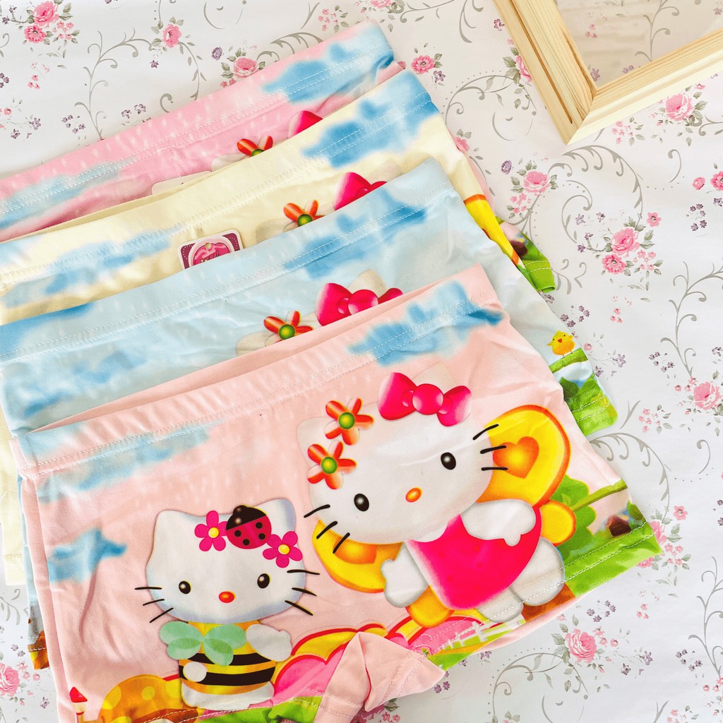 (3pcs) Girl Boxer Hello Kitty Cartoon Boyshorts Panties Budak Perempuan