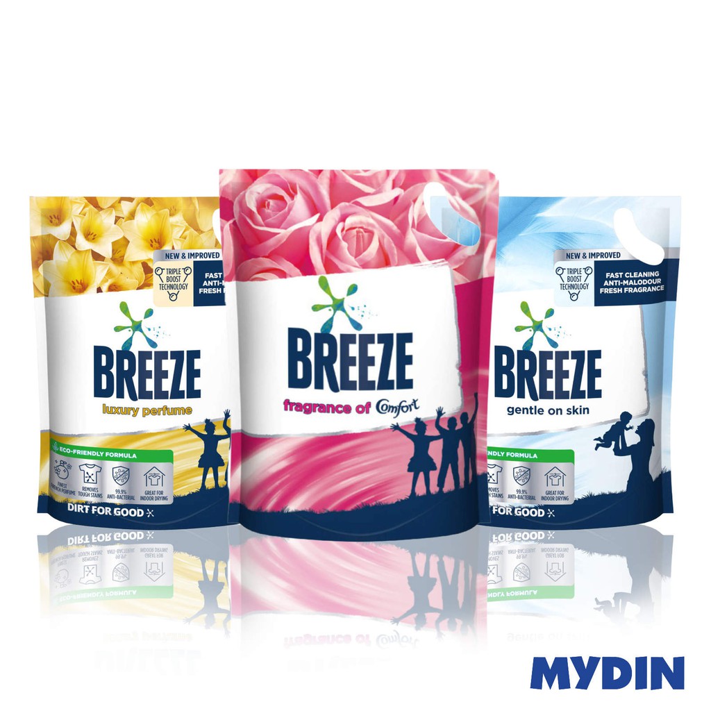 Breeze Liquid Detergent Refill Pack (1.5kg) 3 Variants