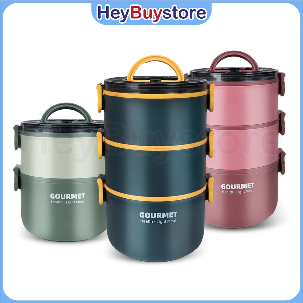 [READY STOCK]304 Stainless Steel Multi Layers Thermos Insulation Lunch Box Bento Bekas Makanan Tahan Panas Food Warmer