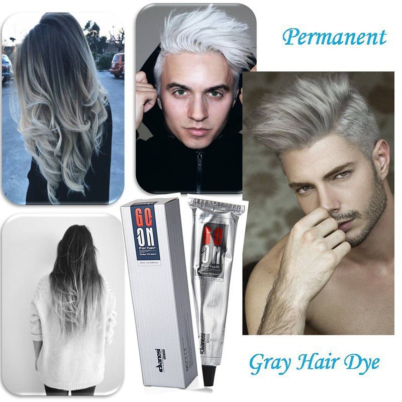 1pcs Light Gray Hair Cream Color Permanent or Easy Temporary DIY Super Dye  | Shopee Malaysia
