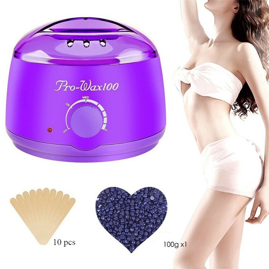 Zing Purple Complete Kit Set Hair Removal Wax Waxing Heater