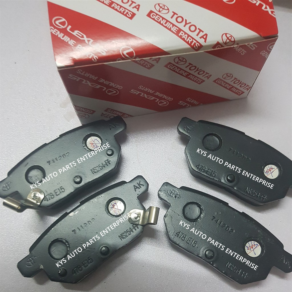 REAR DISC BRAKE PAD TOYOTA VIOS NCP93 GSPEC,NCP150 2008",ALTIS