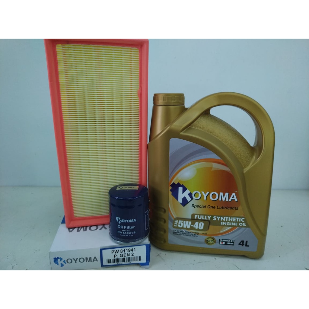 PROTON GEN2 GEN 2 , SATRIA NEO ,EXORA CPS ,WAJA CAMPRO AIR FILTER + OIL FILTER + KOYOMA 5W40