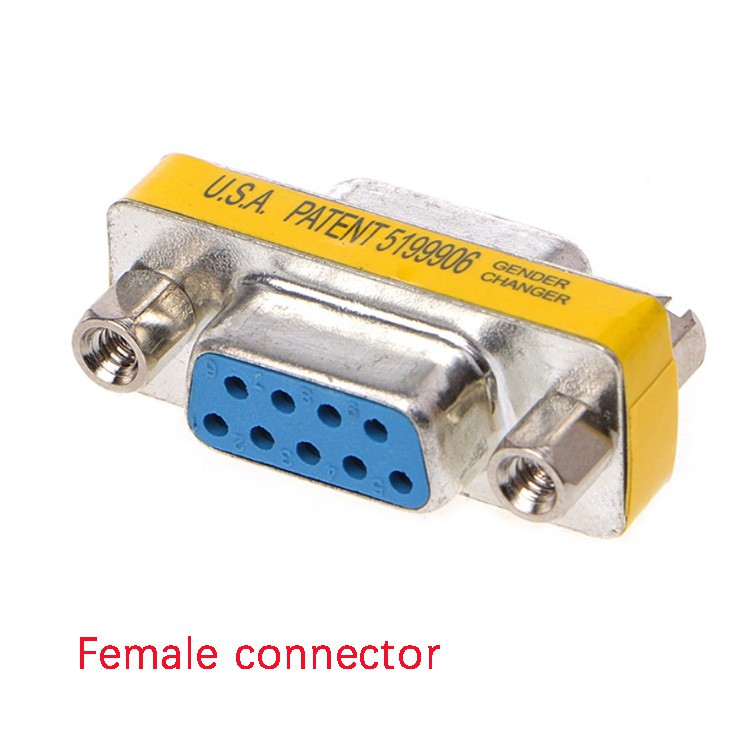 Mini Null Modem Adapter Db9 Male To Db9 Female