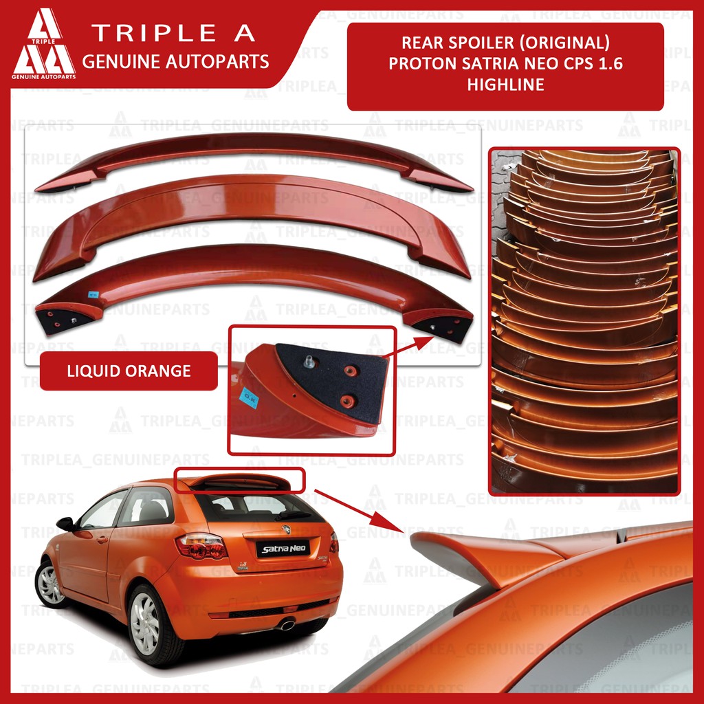 Rear Spoiler Proton Satria Neo Cps 1 6 Bonnet Boot Trunk Visor Shopee Malaysia