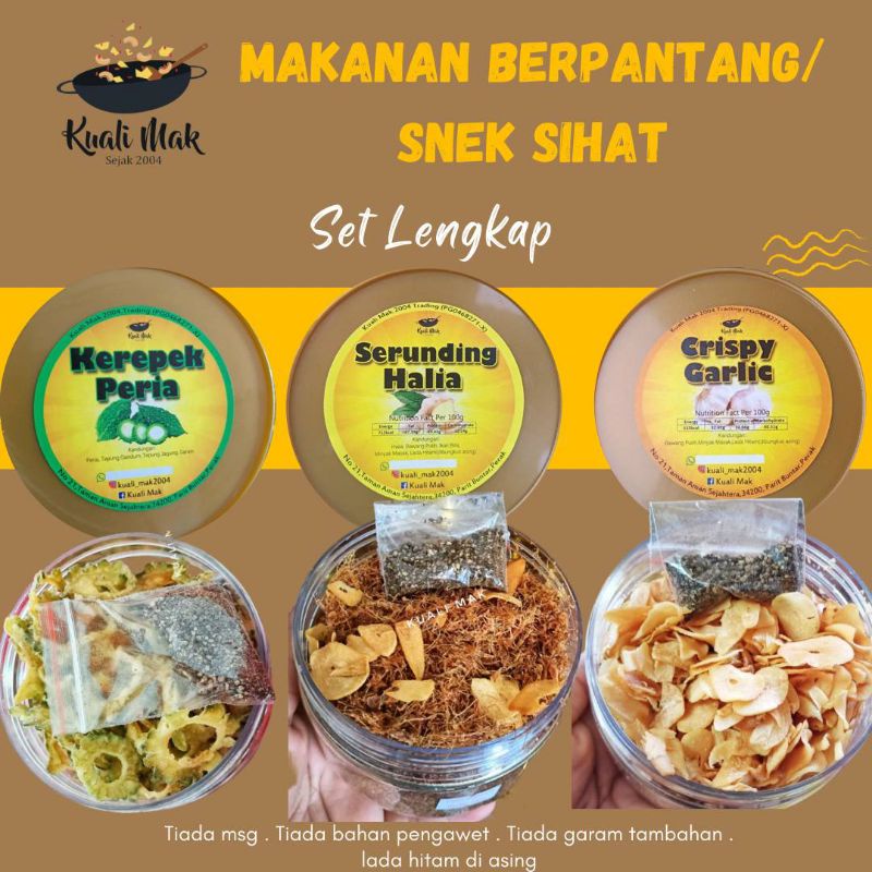 Set Pantang Crispy Garlic Serunding Halia Peria Crispy Shopee