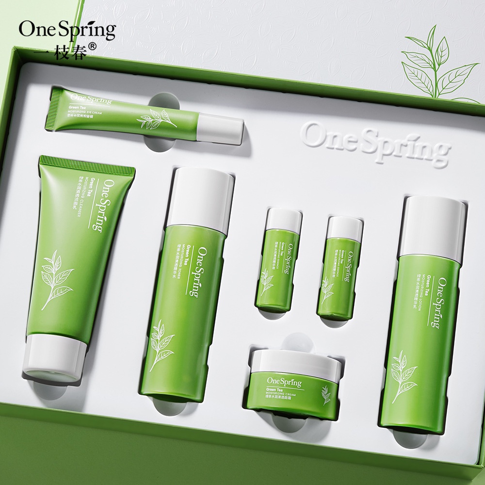 ONE SPRING 7 IN 1 GIFT Box Green Tea Moisturizing Beauty Skin Care Set ...