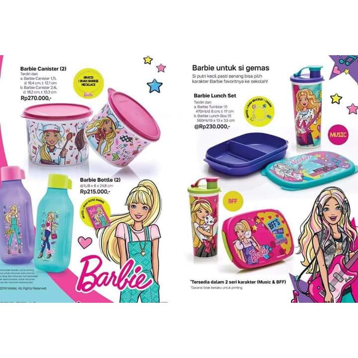 tupperware barbie lunch box