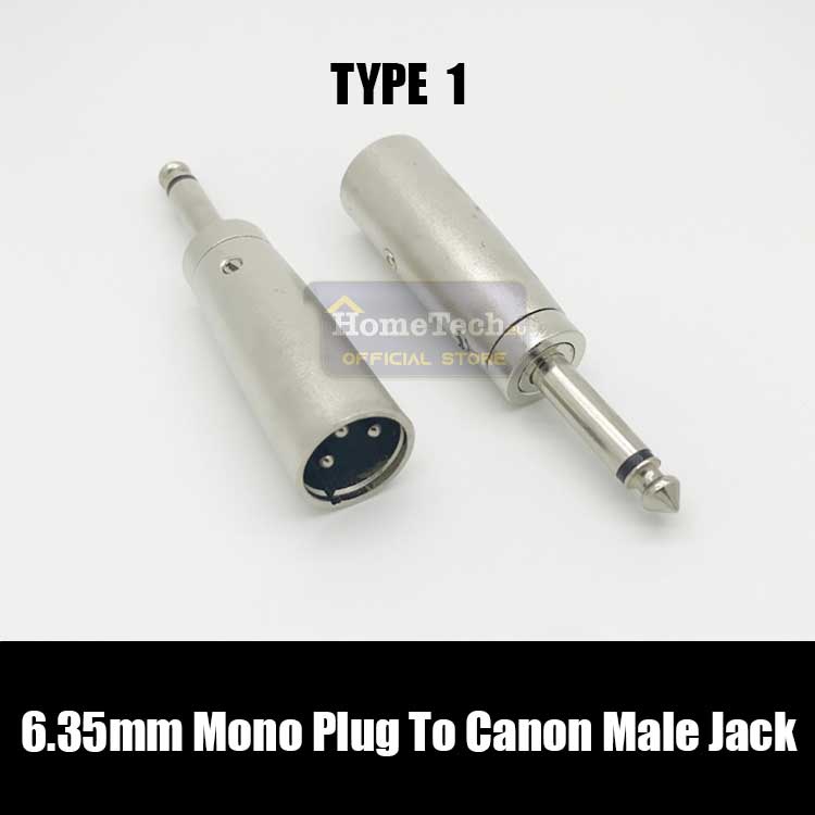 XLR Canon Plug Female Head Microphone Plugs Socket to 6.35mm Male 3.5mm Stereo Jack Plug Canon Audio Converter Adapter