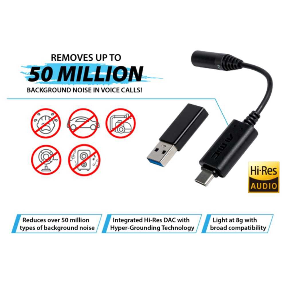 ai noise cancelling mic adapter