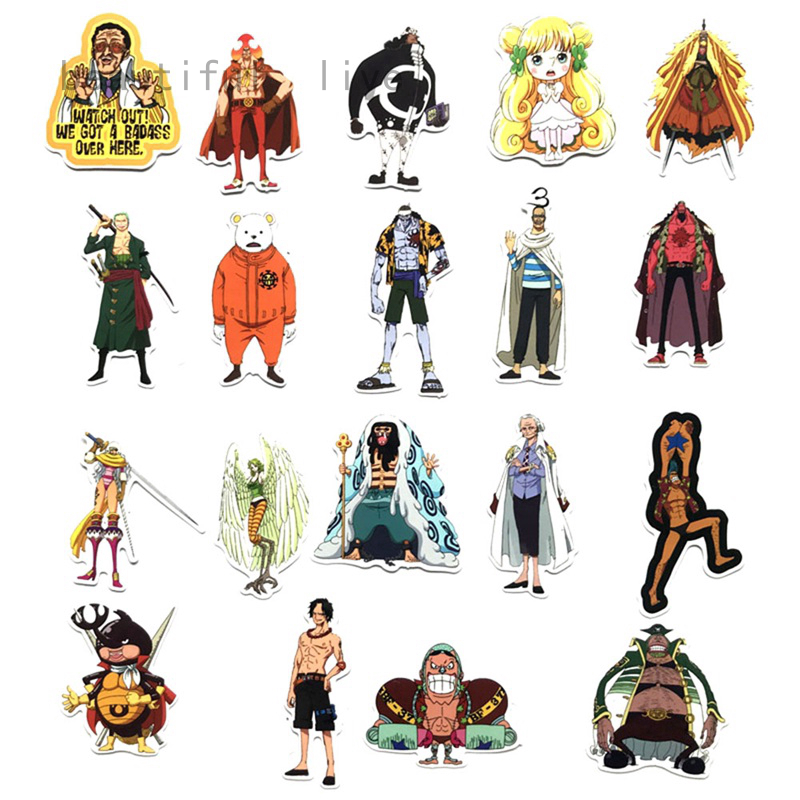 Beautiful Live 125 Pcs Lot Anime 18 One Piece Luffy Stickers For Car Laptop Pvc Backpack Home Decal Pad Bicycle Waterproof Shopee Malaysia