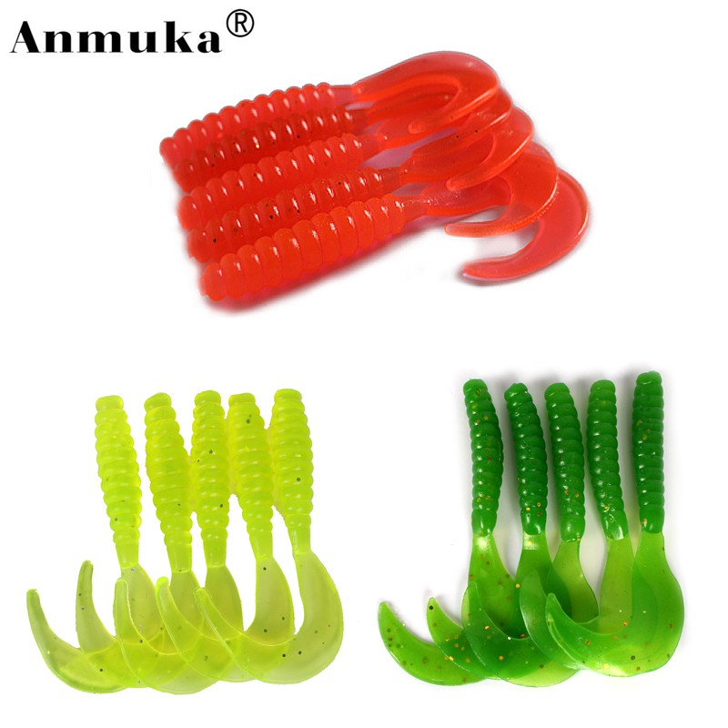 Anmuka 65MM70mm 5pc Swim Bait Squid Jig Lure Boat Soft Plastic Catfish