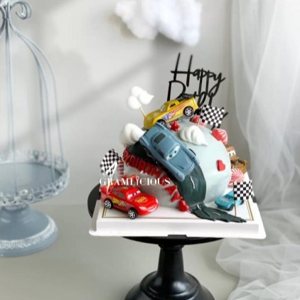 READY STOCK - Checkered Flag Cake Topper