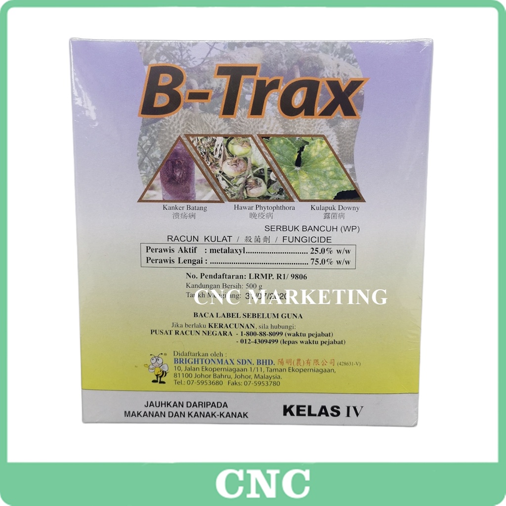 500GM B-Trax Brightonmax Metalaxyl 25.0% Racun Kulat Kanker Batang ...