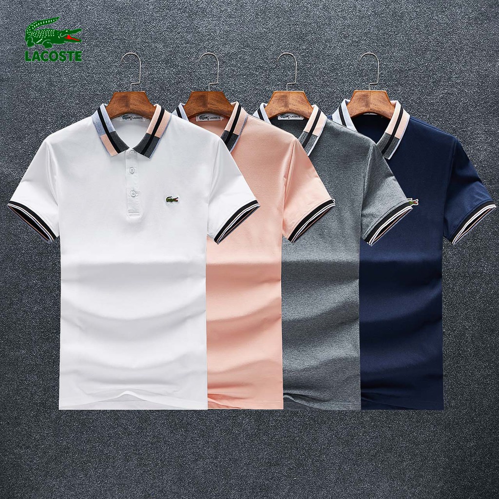 lacoste collar t shirt