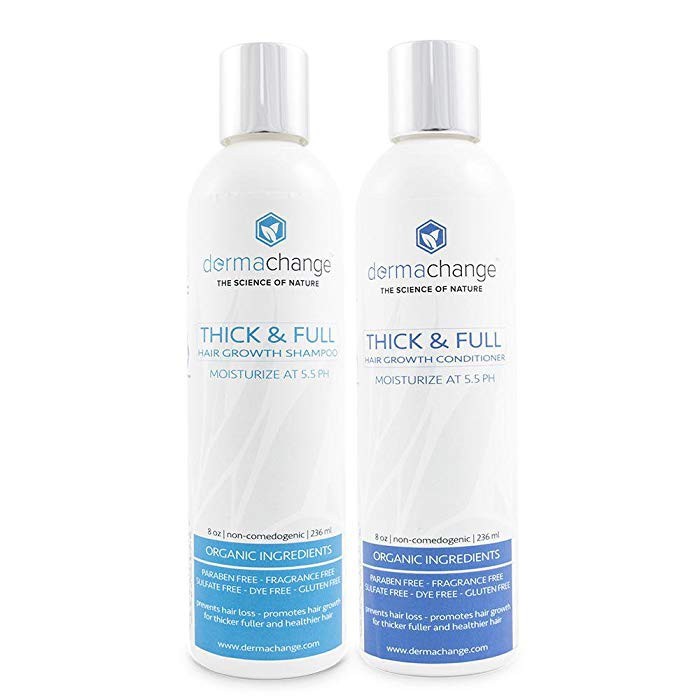 DermaChange Organic Vegan Natural Hair Hair Loss Growth Shampoo Conditioner  Set | Shopee Malaysia