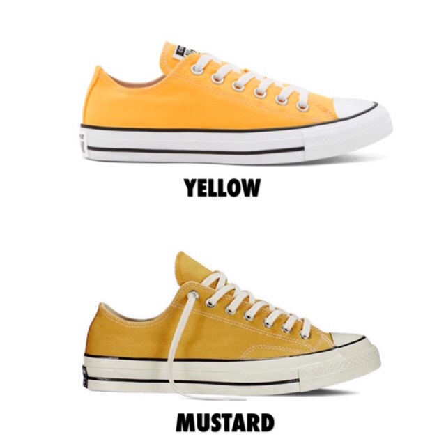 converse low cut yellow