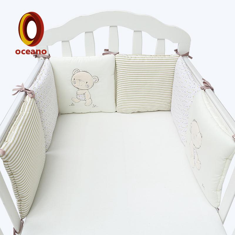 6pcs Set Baby Crib Cot Bumper Cushion Toddler Infants Bedding