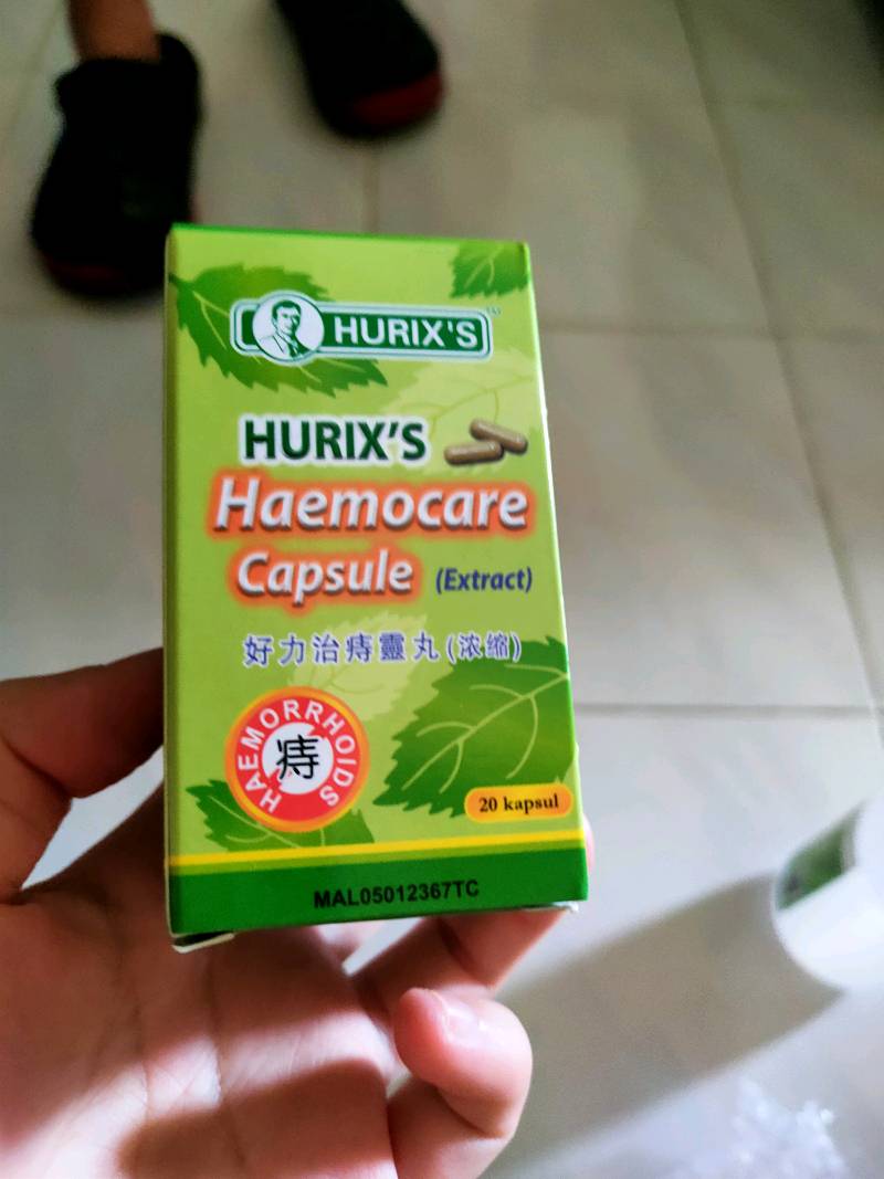 Hurix S Hemocare Capsule Ubat Buasir Shopee Malaysia