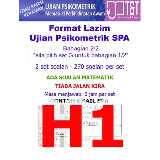 Ujian Psikometrik Spa 2022 Latih Tubi Past Exams Questions Shopee Malaysia