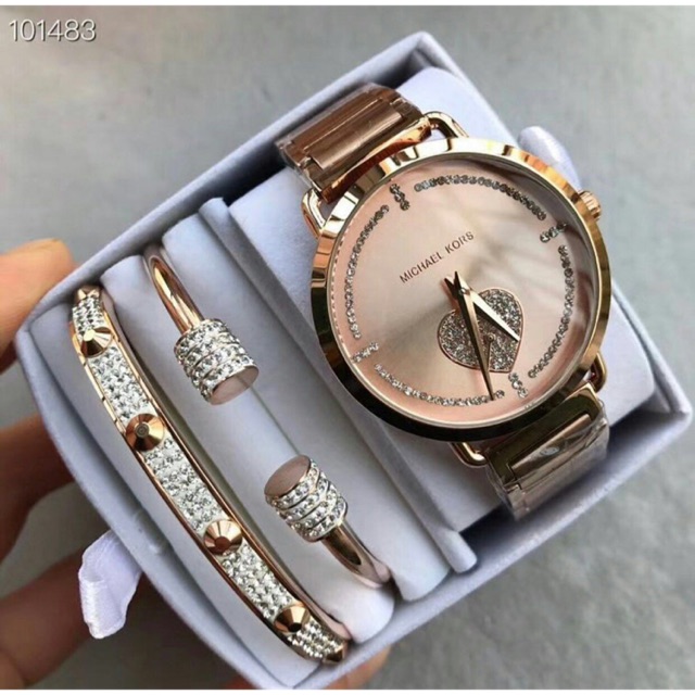 michael kors watch and bangle set