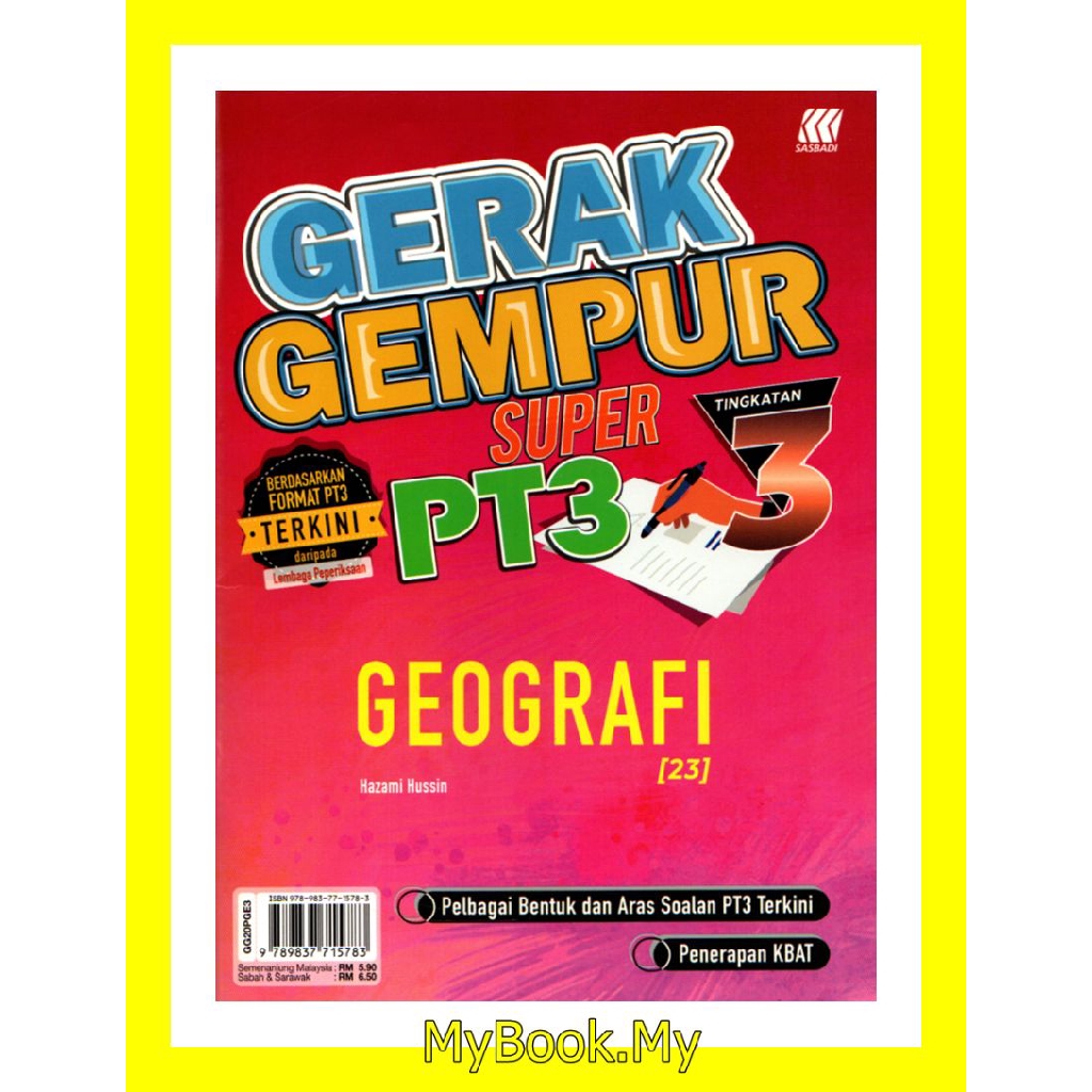 Myb Buku Latihan Gerak Gempur Pt3 Tingkatan 3 Geografi Sasbadi Shopee Malaysia