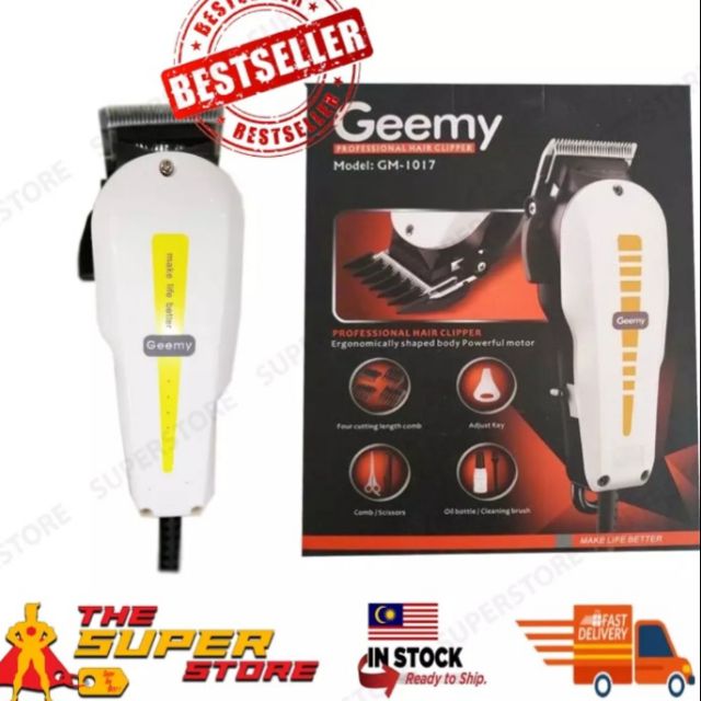 Ready Stock Gemei Geemy Professional Hair Clipper Gm 1017 With Adjustable Lever For Men Women Kid Or Original Shopee Malaysia