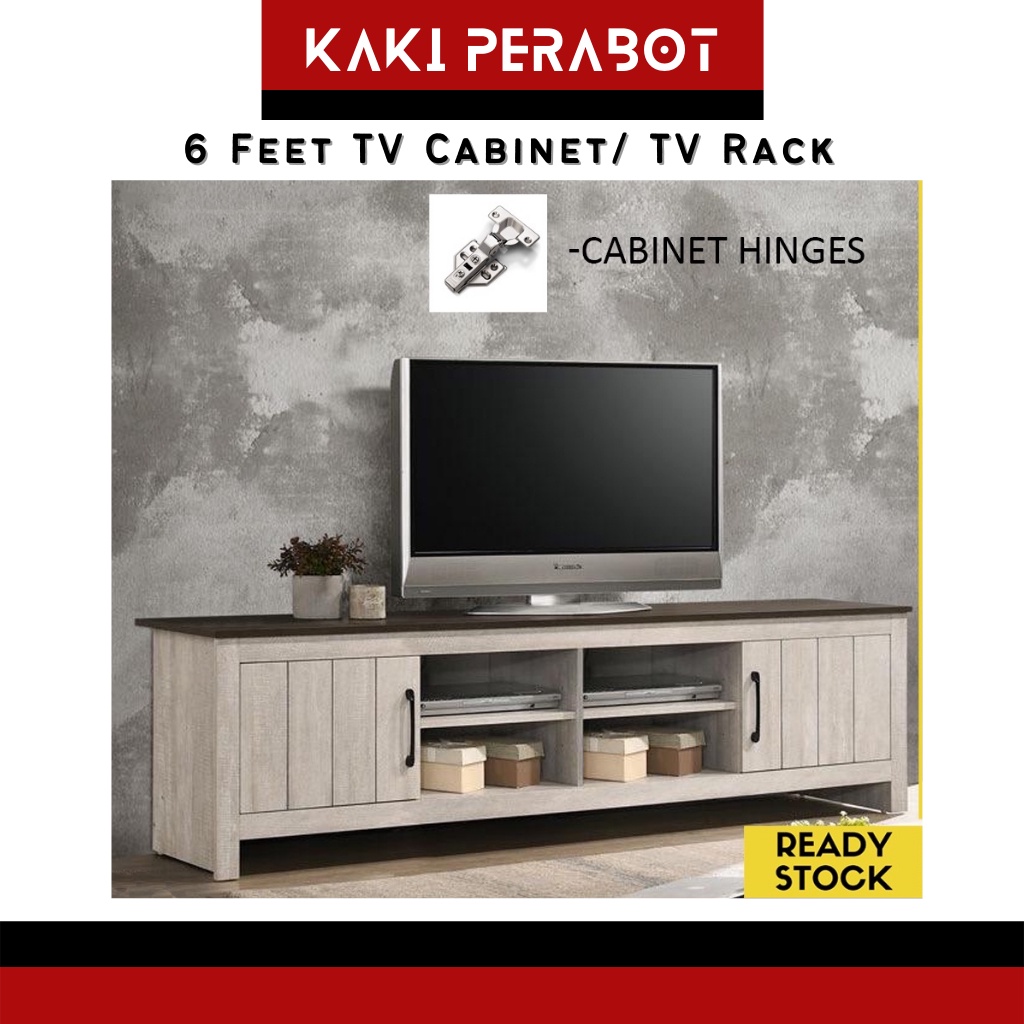 JENSEN 6 Feet TV TV Rack Media Hall Storage TV