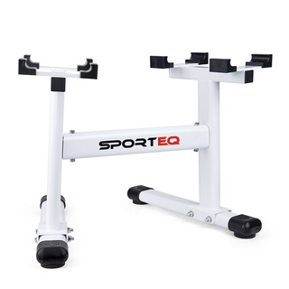 Sporteq Premium 2 x 32 KG Pair Adjustable Dumbbells Total 64kg Black /White 