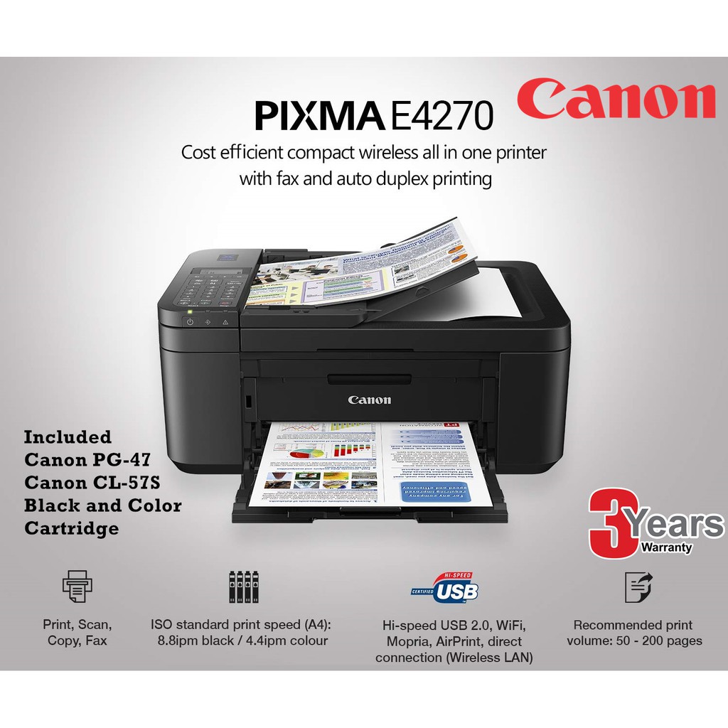Canon E4270 / E410 / TS307 / E470 / E470 INK CARTRDGE Printer Shopee