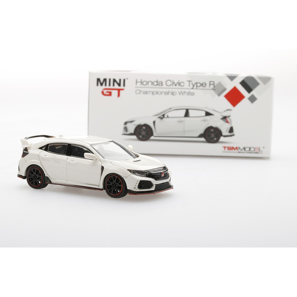 Mini-GT TSM Model 1:64 Championship White w/Carbon Kit HONDA CIVIC Type-R FK8