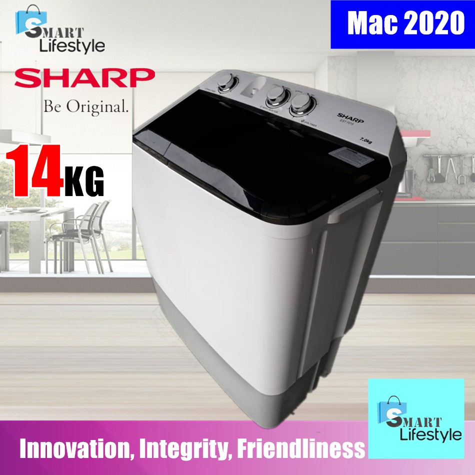 Sharp 14KG Semi-Auto Washing Machine EST-1416 | Shopee ...