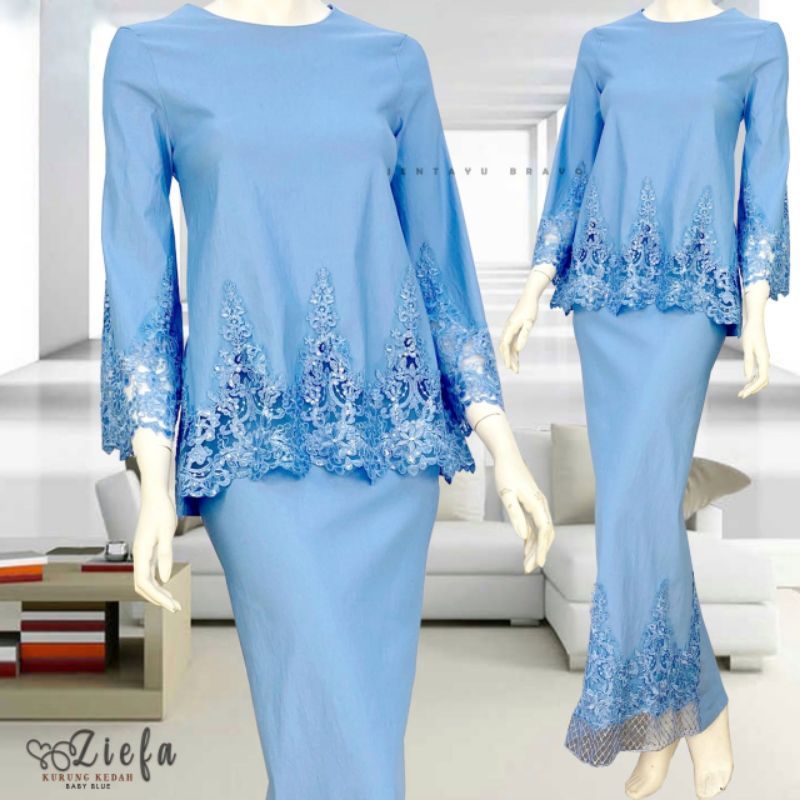 Baju Mini Kurung Kedah Lace Modern ZIEFA : Muslim Wear Fashion Dinner ...