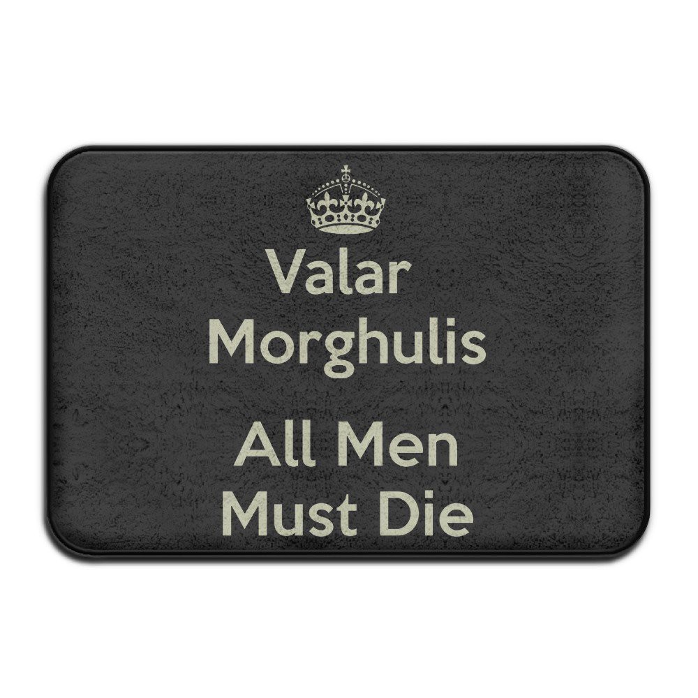 All Men Must Die Valar Morghulis Design Font Cool Doormats Outdoor Doormats