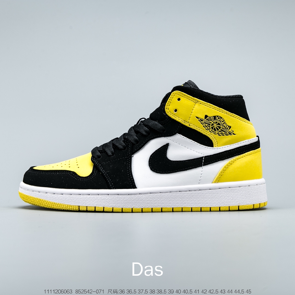 jordan 1 black toe yellow