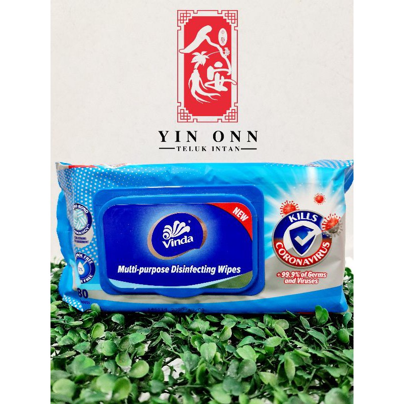 Buy Vinda Multi Purpose Disinfectant Wipes 80pcs Seetracker Malaysia