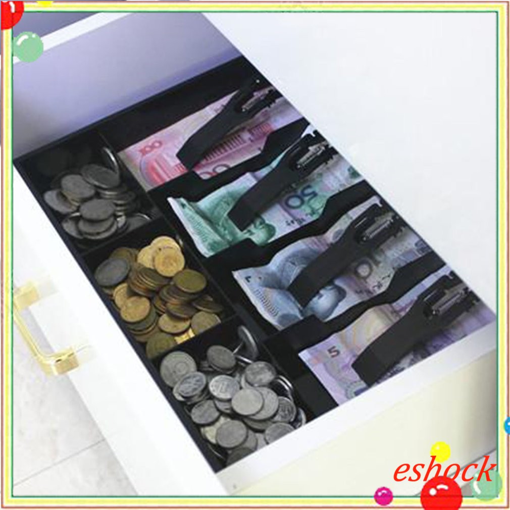 5 Grids Money Tray Store Cash Drawer Security Register Storage Box