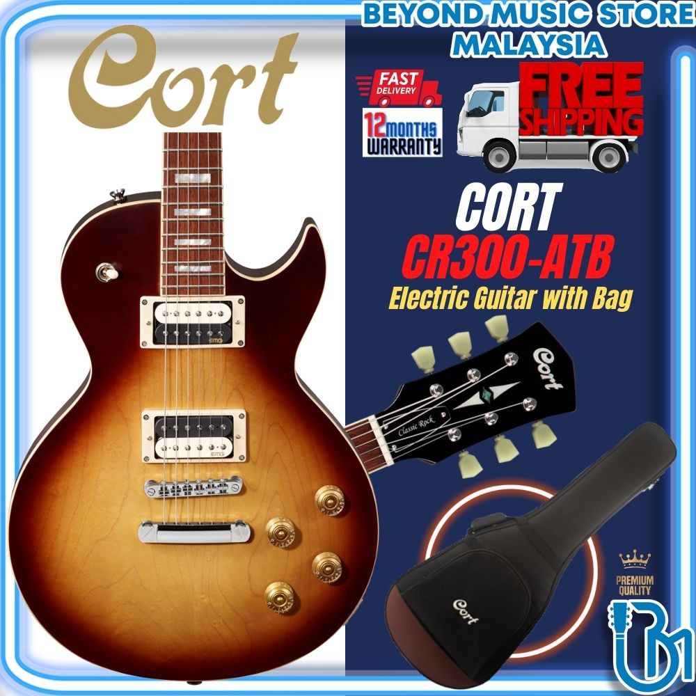 Cort CR300 Electric Guitar with Bag - Aged Vintage Burst (CR-300 CR 300 ...