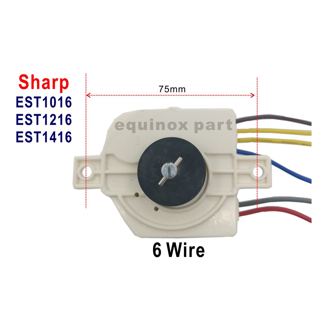 EST1016 EST1216 EST1416 Sharp 6 Wire Washing Machine Wash Timer (Semi Auto)