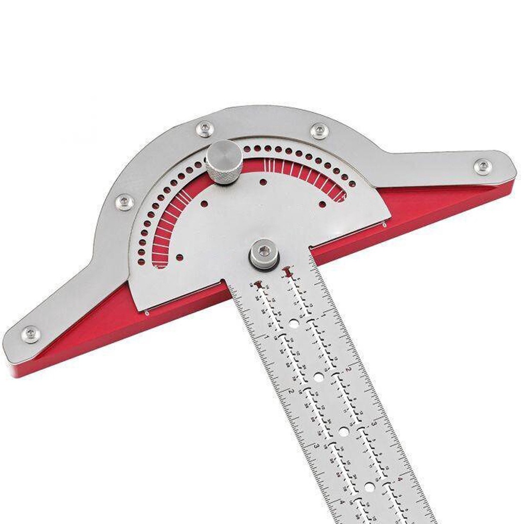 Hardware DIY Woodworkers Edge Rule Adjustable Angle Protractor Two Arm Woodworking Ruler Measure Tool Engineering/Sch...