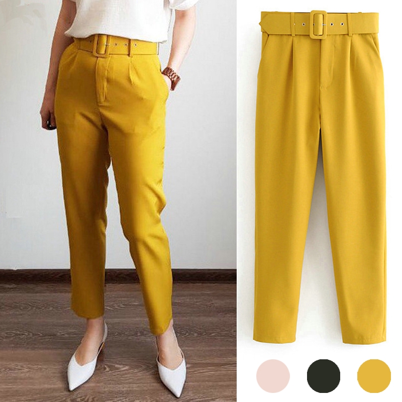 belt pants ladies