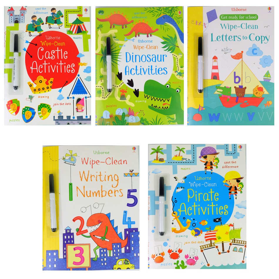 Usborne WipeClean Activities Book Series Shopee Malaysia