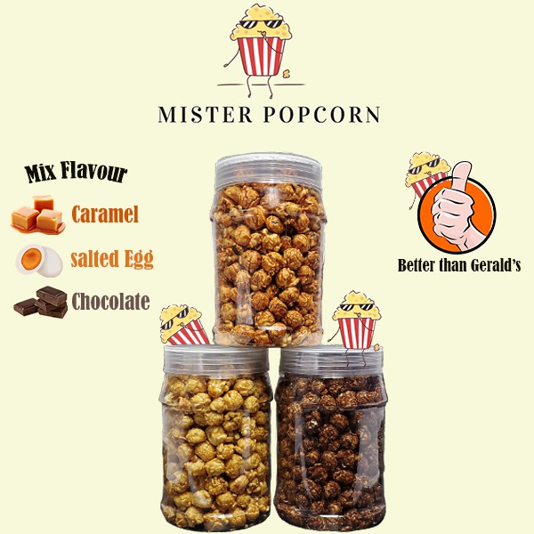 Mister POPCORN (Caramel, Salted Egg,Chocolate) , Superior Corn 280g